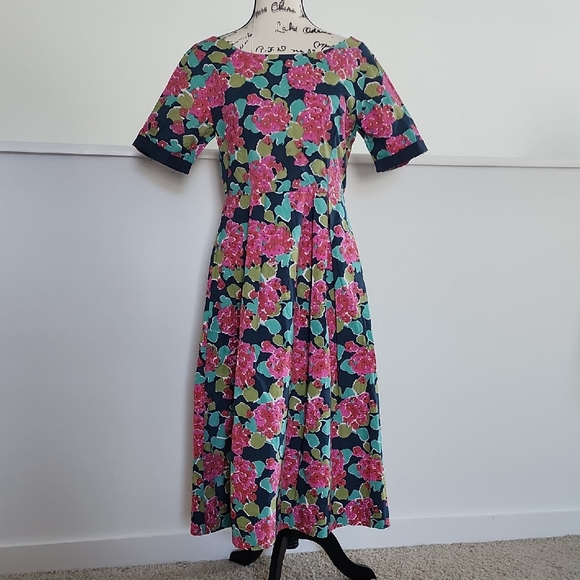 Rollervrabbir Floral Cotton Dress - Picture 1 of 7